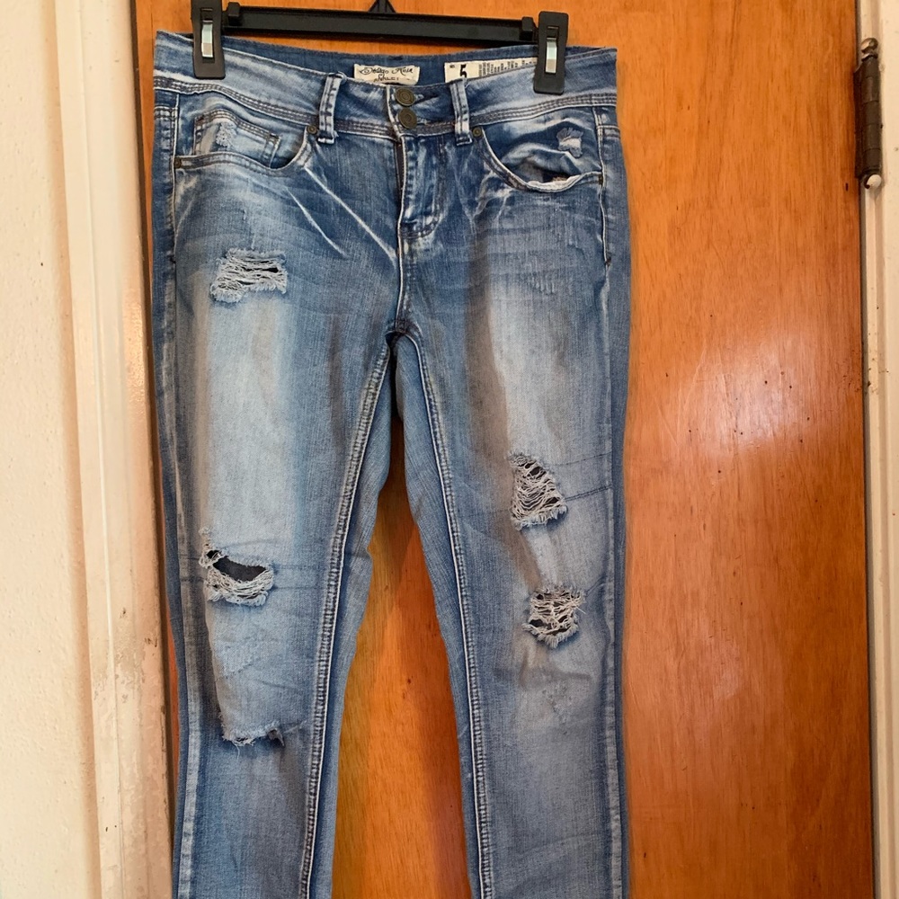 Ripped denim jeans